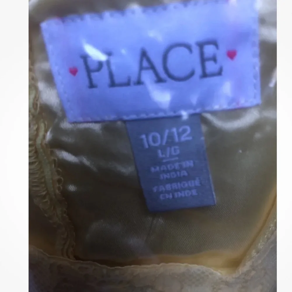 The Children’s Place Girls Yellow Lace Square Neck Shift Dress Large (10-12) New